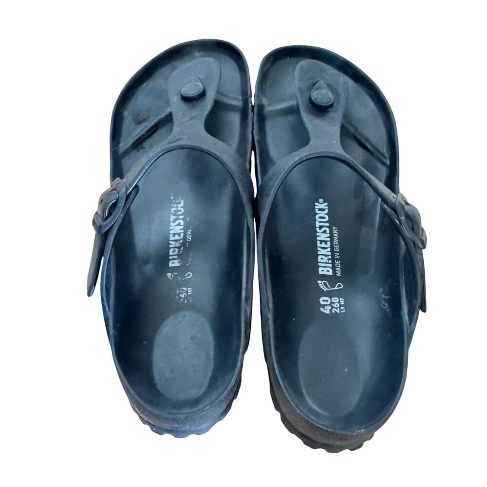 Birkenstock Women's Gizeh EVA Black T-Strap Thong Sandals Size 40